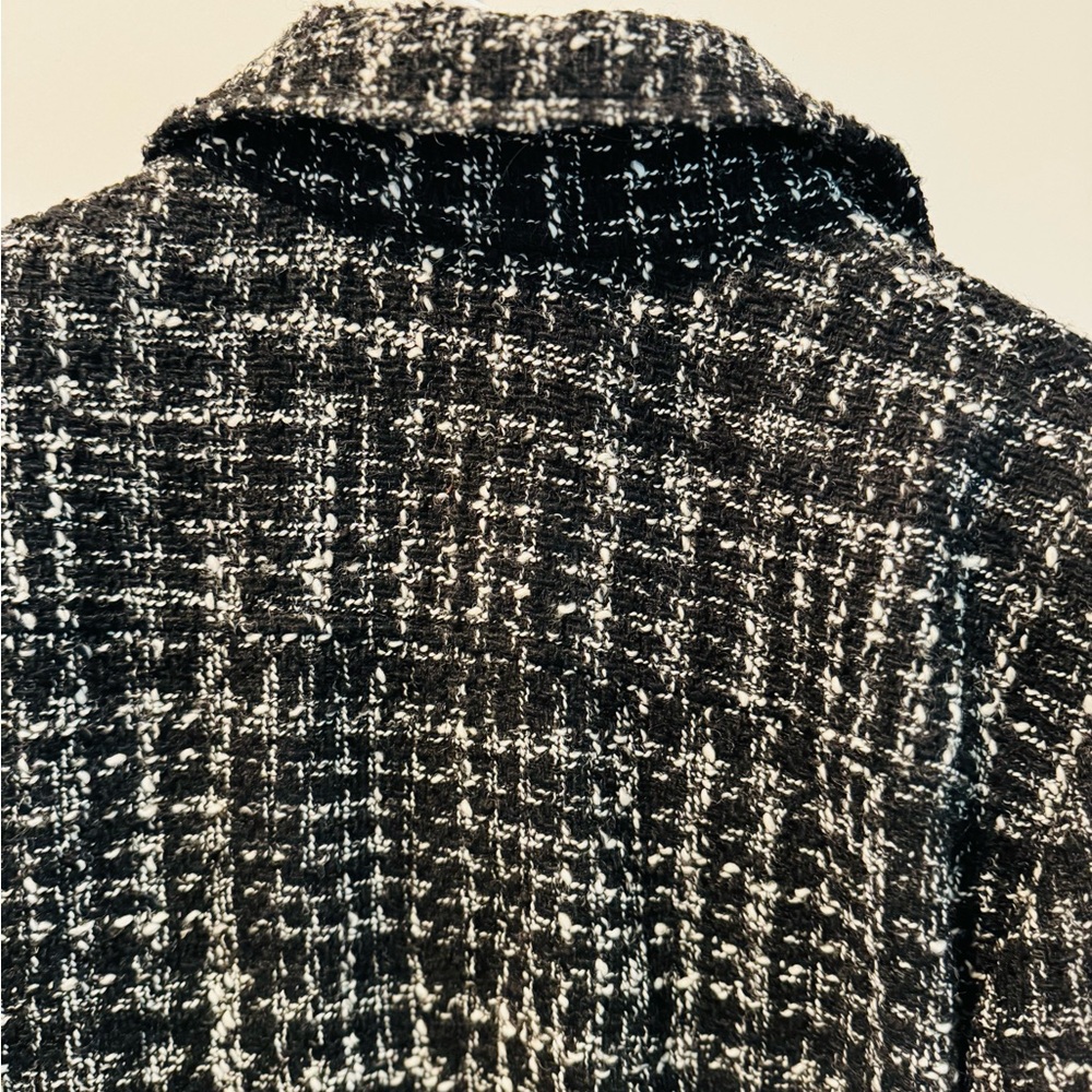 Jones New York Signature Tweed Wool Blend Jacket Black White L - Picture 13 of 15